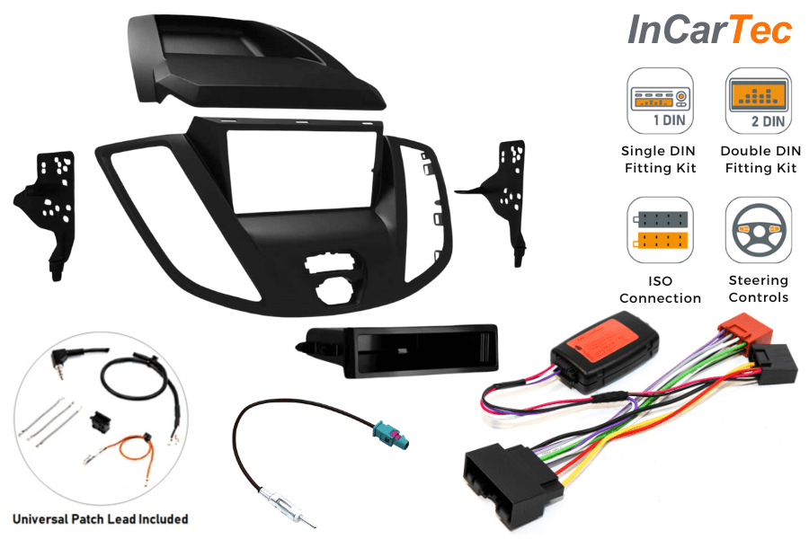 Ford Transit MK8 (2013-2018) Single/ Double DIN car stereo upgrade fitting kit (WITHOUT DISPLAY)