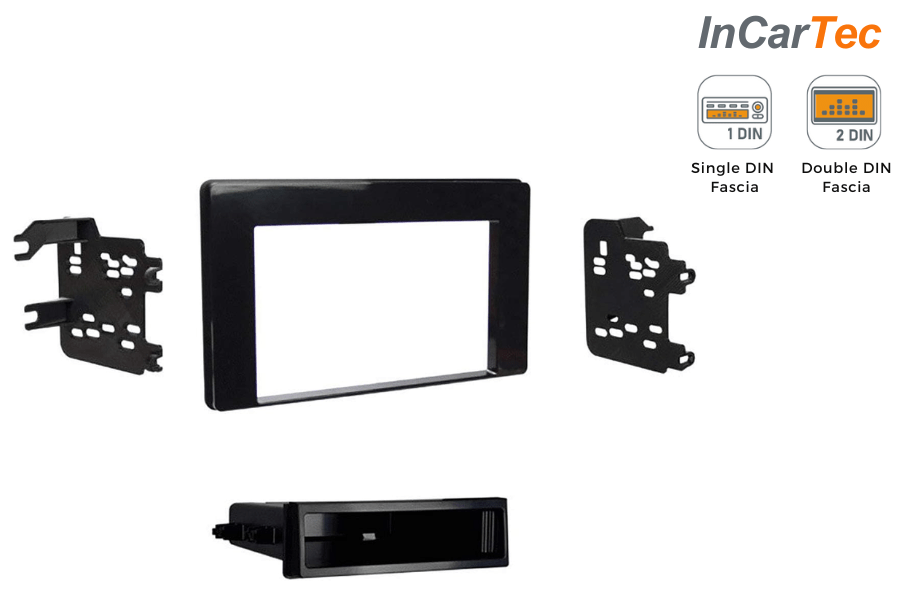 Toyota Auris (2015-2019) Single/Double DIN car audio stereo fascia adapter panel (PIANO BLACK)