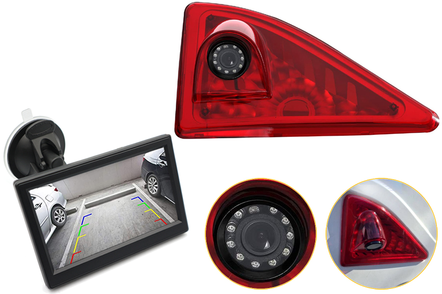 Renault Master, Vauxhall Movano, Nissan NV400 (2010 >) high level brake light camera and monitor kit