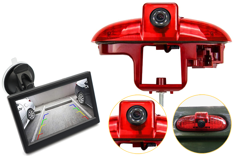  Renault Trafic, Vivaro, Nissan Primastar (01-13) high level brake light camera and monitor kit