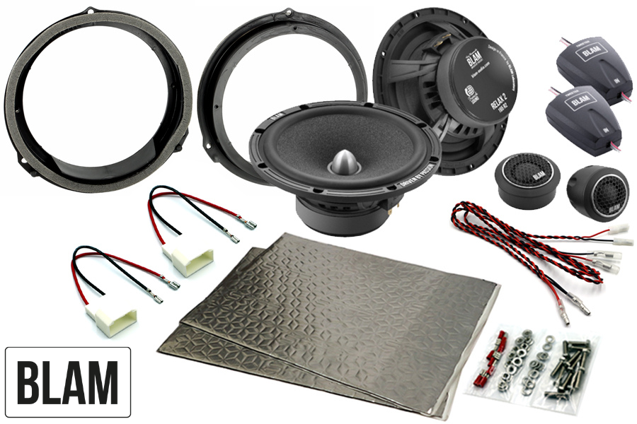 Jaguar E, F, I, XF, XJ 165mm (6.5 Inch) complete BLAM EXPRESS speaker upgrade fitting kit