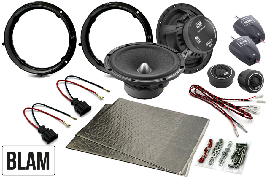 Skoda 165mm (6.5 Inch) complete BLAM RELAX speaker upgrade fitting kit