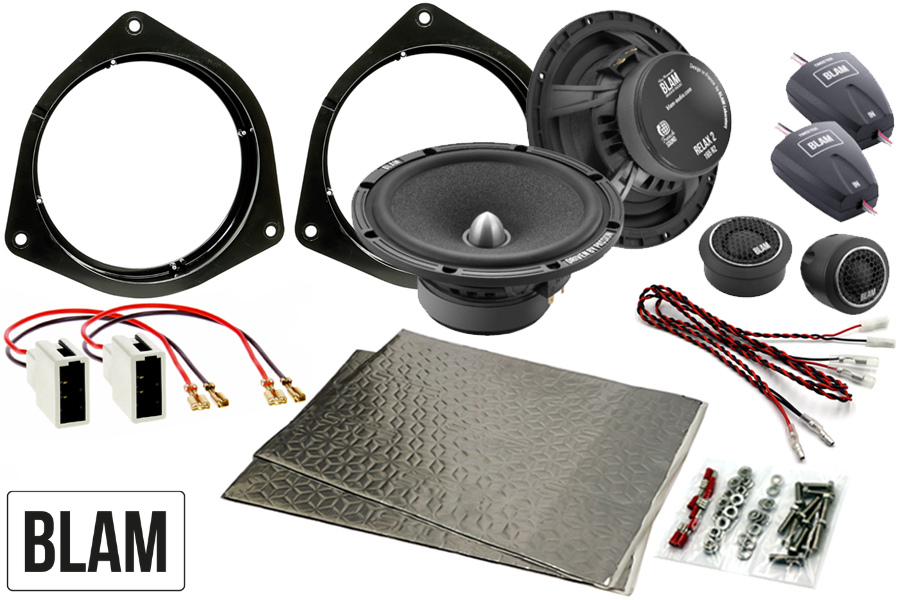 Toyota Alphard, Auris, Hilux 165mm (6.5 Inch) complete BLAM RELAX speaker upgrade fitting kit