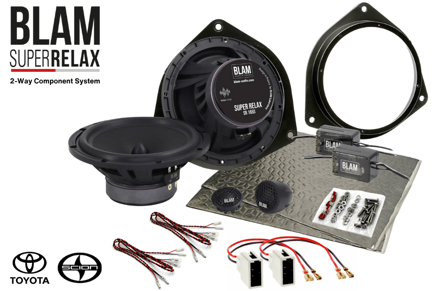 Toyota Alphard, Auris, Hilux 165mm (6.5 Inch) BLAM RELAX car speaker upgrade fitting kit