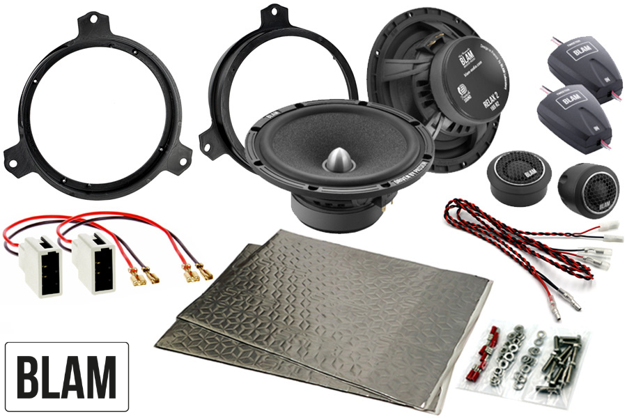 Toyota Aygo, Citroen C1, Peugeot 108 165mm (6.5 Inch) BLAM RELAX speaker upgrade fitting kit