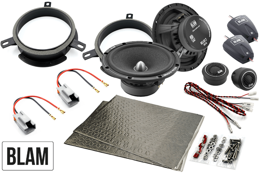 Volvo C, S, V, XC-Series 165mm (6.5 Inch) complete BLAM RELAX speaker upgrade fitting kit