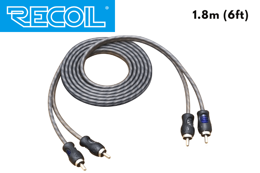 RECOIL Echo Series 1.8m (6ft) Premium Twisted 2-Channel RCA audio cable