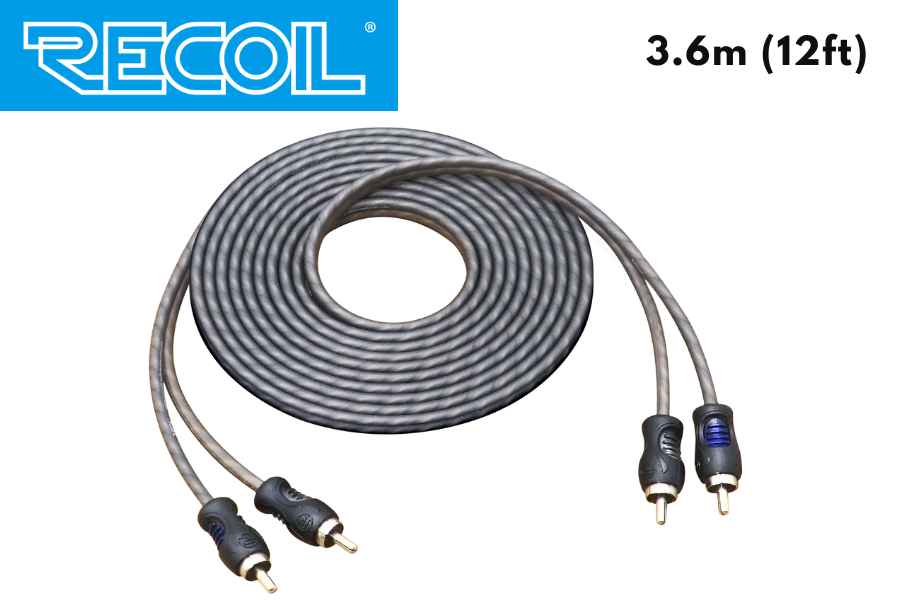RECOIL Echo Series 3.6m (12ft) Premium Twisted 2-Channel RCA audio cable