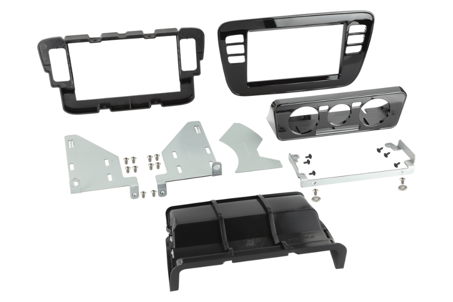 VW UP, Seat Mii, Skoda Citigo Double DIN car audio fascia adapter panel (Gloss Black)