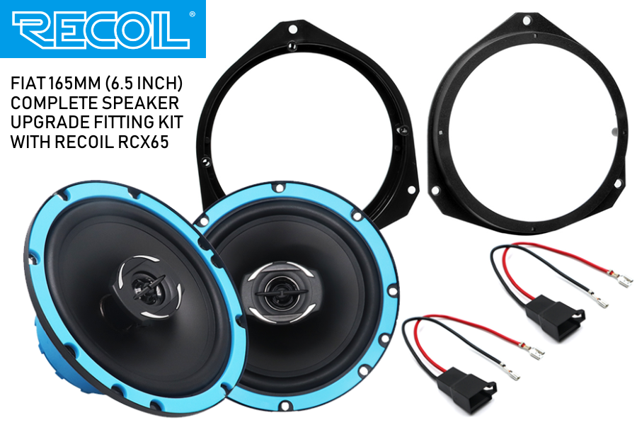 Citroen, Fiat, Vauxhall 165mm (6.5 Inch) complete RECOIL coaxial speaker upgrade fitting kit