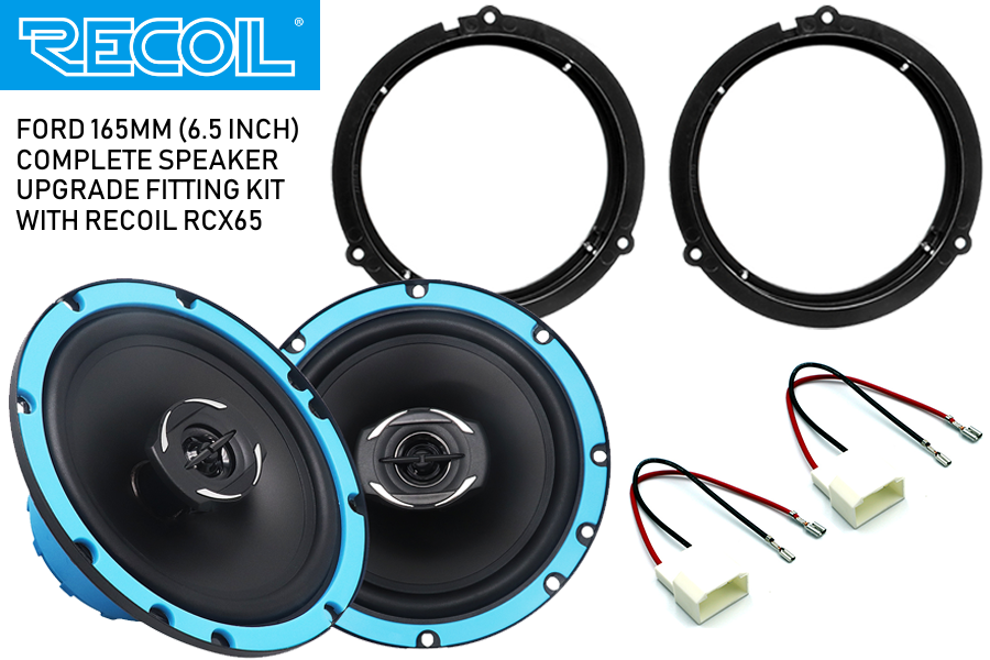 Ford Fiesta, Focus, Ranger, Transit 165mm (6.5 Inch) RECOIL coaxial speaker upgrade fitting kit