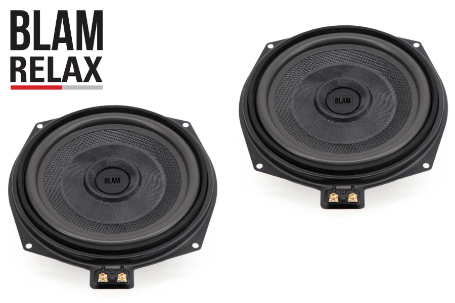 BLAM RELAX BM 200WN BMW dedicated 200mm (8 inch) extra-flat underseat subwoofers (PAIR)