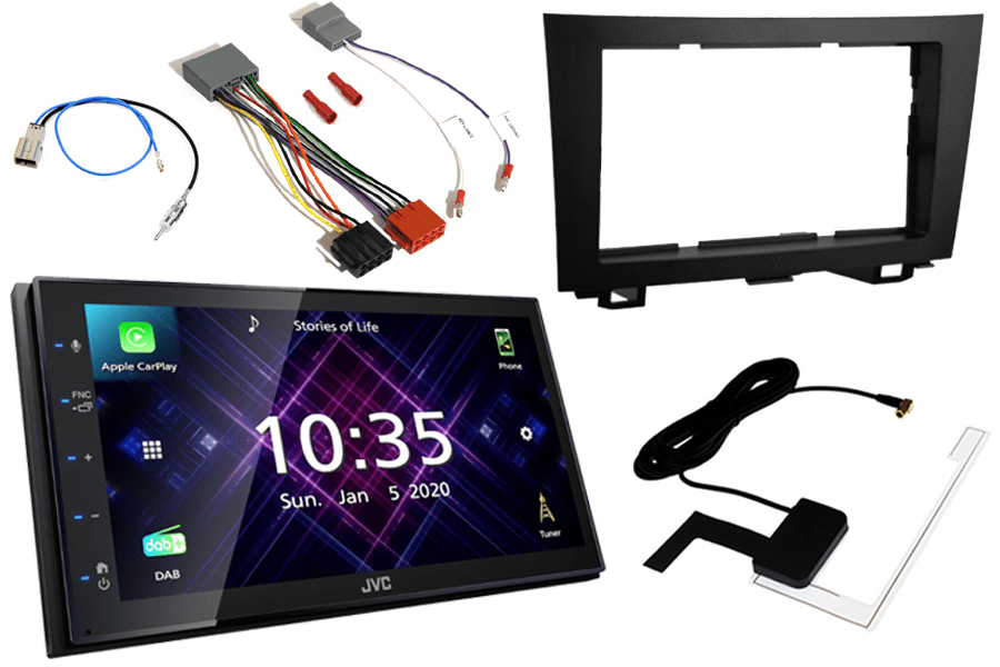 Honda CR-V (2007-2011) Double DIN fitting kit and JVC KW-M565DBT (Carplay/Android)