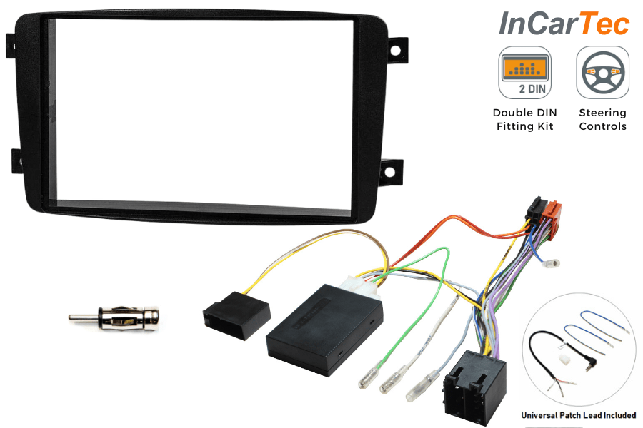 Mercedes (AUDIO 10) Double DIN complete stereo upgrade fitting kit (WITH STEERING WHEEL CONTROLS)