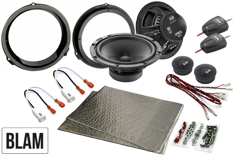 Jaguar X-Type, XJ, XK 165mm (6.5 Inch) complete BLAM EXPRESS speaker upgrade fitting kit
