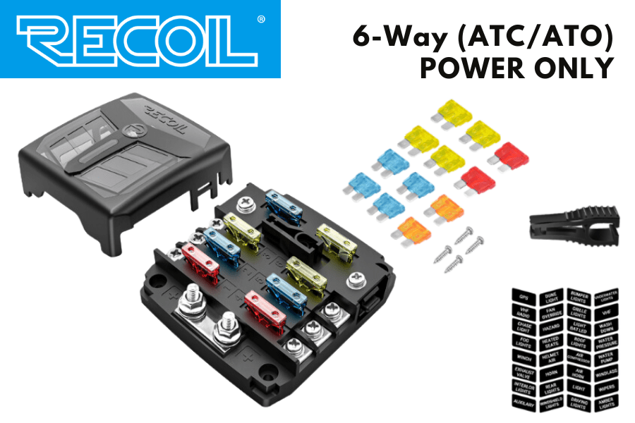 RECOIL 6-Way (ATC/ATO) Fuse Box (POWER ONLY)