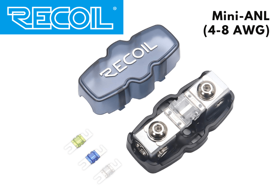 Recoil SFH11 Super Compact Mini-ANL Inline Fuse-holder (4/8 Gauge/ AWG)