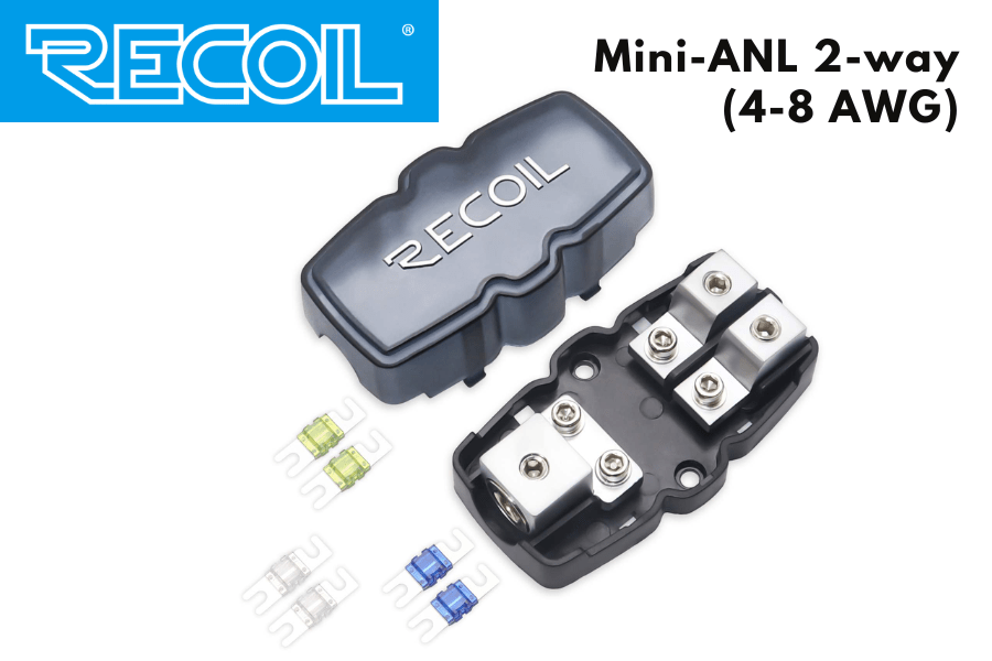 RECOIL (MINI ANL) 2-Way Inline fuse holder (4-8 AWG)