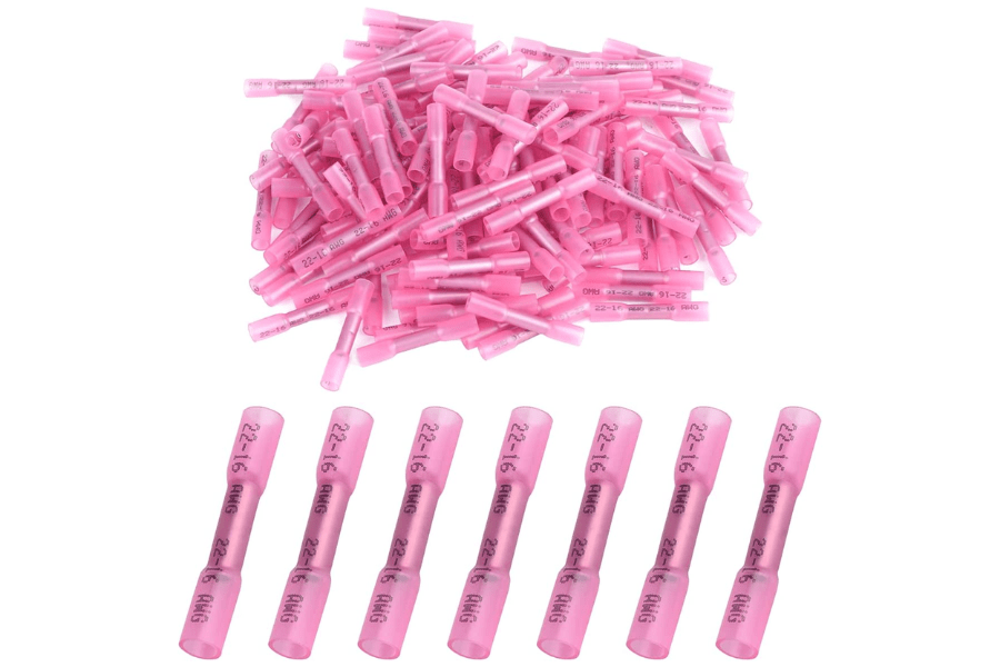 RECOIL Red heat shrink butt connectors/ Splices/ terminals 2216 AWG (0