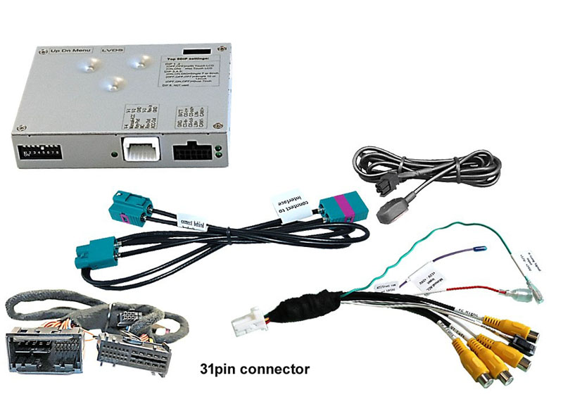 Camera inserter Mercedes Benz Actros 5 and Arocs with Multimedia cockpit  (31pin radio connector)