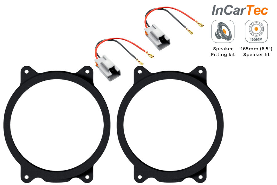 Volvo, Front and Rear door 165mm (6.5 Inch) speaker upgrade fitting kit