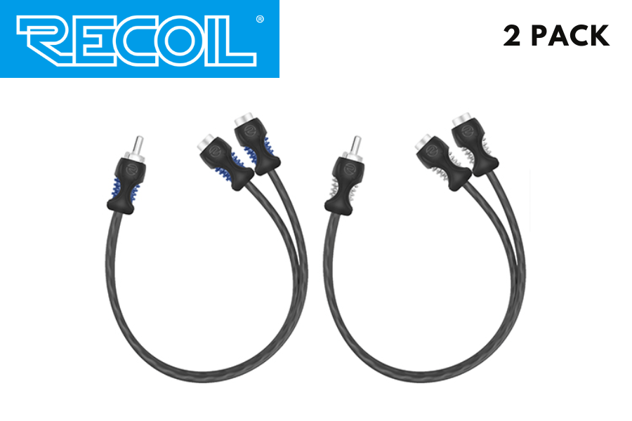 RECOIL Echo-Series OFC RCA Phono Y-adapter lead 1 Male to 2 Female (PAIR)