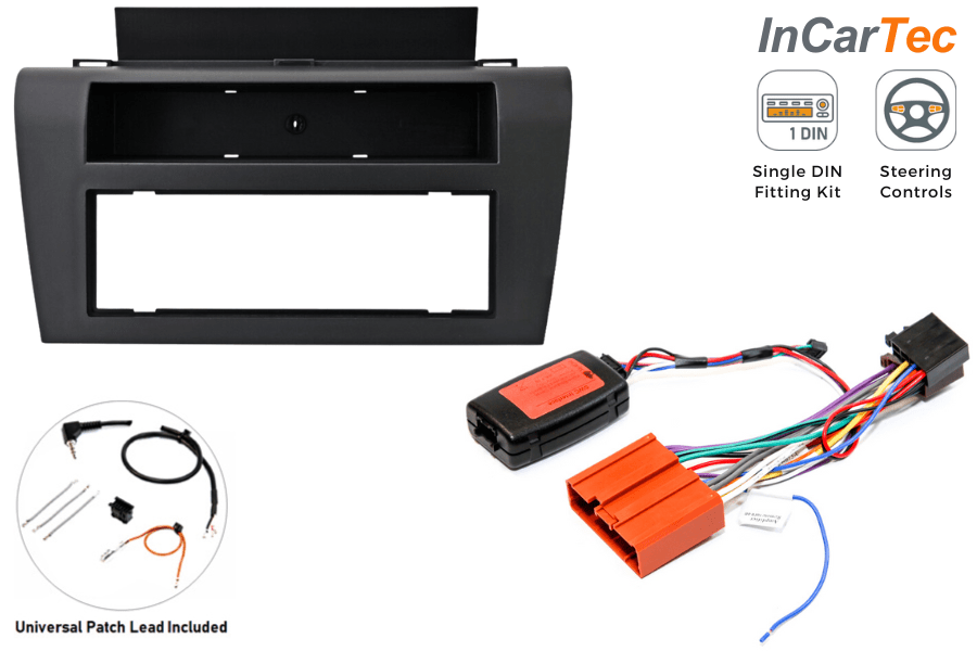 Mazda 3 (1st gen) BK (2003-2008) Single DIN car stereo upgrade fitting kit (WITH SWC)