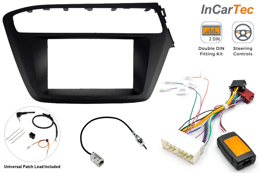 Hyundai i20 (2018-2020) Double DIN stereo upgrade fitting kit (WITH STEERING CONTROLS)