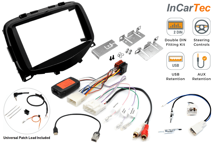 Citroen C1/Peugeot 108/Toyota Aygo (14-21) Double DIN stereo upgrade fitting kit (WITH SWC)