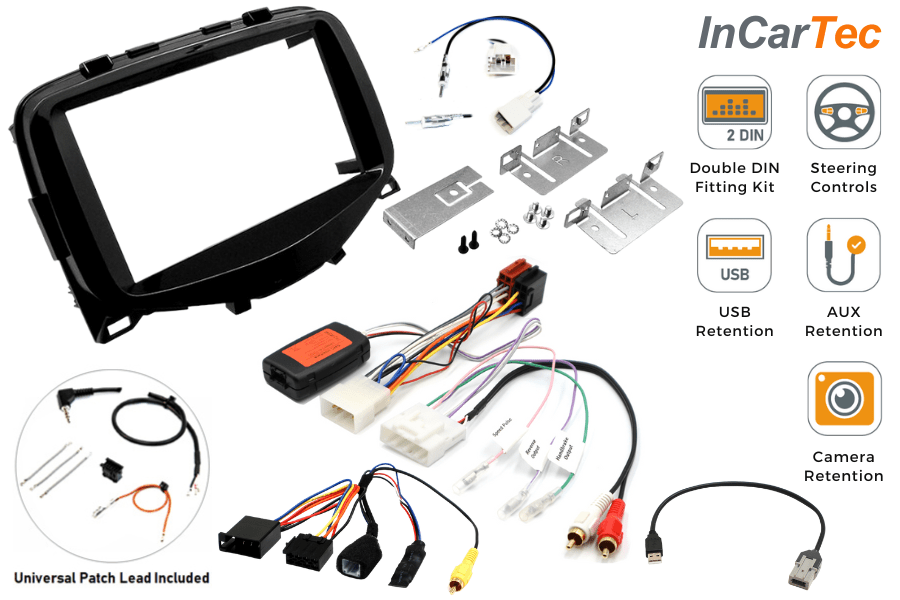 Citroen C1/Peugeot 108/Toyota Aygo (14-21) Double DIN fitting kit (WITH SWC & CAMERA RETENTION)