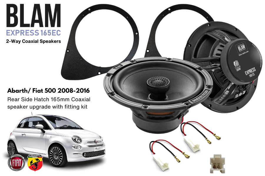 Abarth/ Fiat 500 (2008-2016) BLAM EXPRESS 165EC Rear Side Hatch Coaxial speaker upgrade fitting kit
