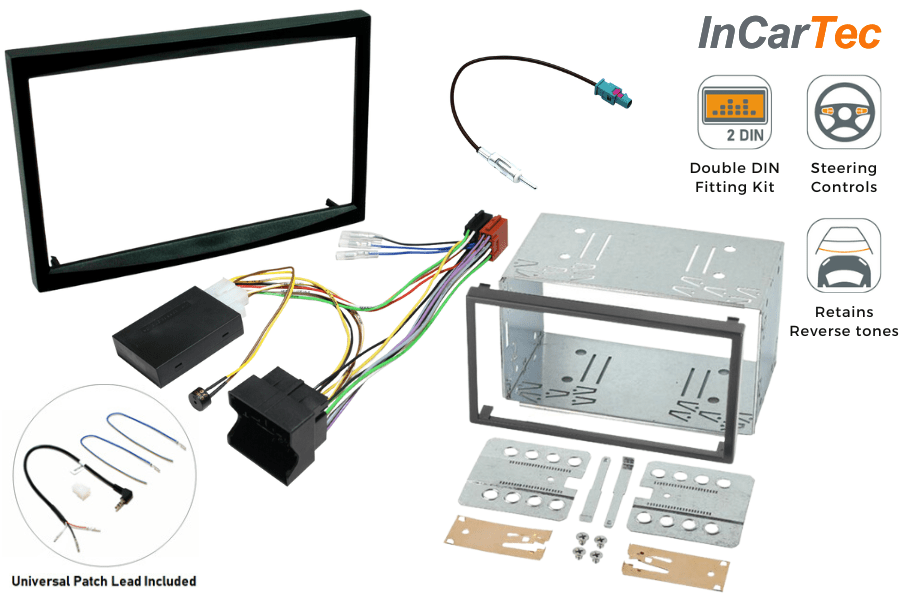 Citroen Dispatch, Peugeot Expert (2007-2016) Double DIN stereo fitting kit (WITH SWC and PDC)