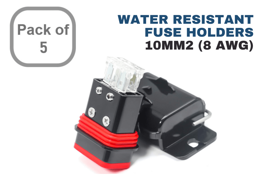 10mm² (8 AWG) Water resistant Dual ATC fuse-holders (5 PACK)
