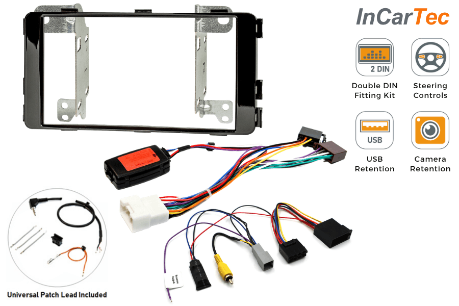 Mitsubishi L200 (2015-2023) Double DIN Stereo Fitting Kit (With SWC and Camera Retention)