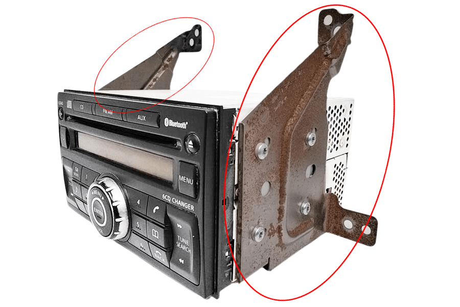 Use original Nissan radio mounting brackets on aftermarket radio