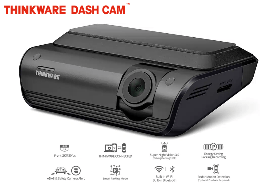 Thinkware Q1000 1-Channel (Front) 2K Quad-HD Dash cam with super night vision