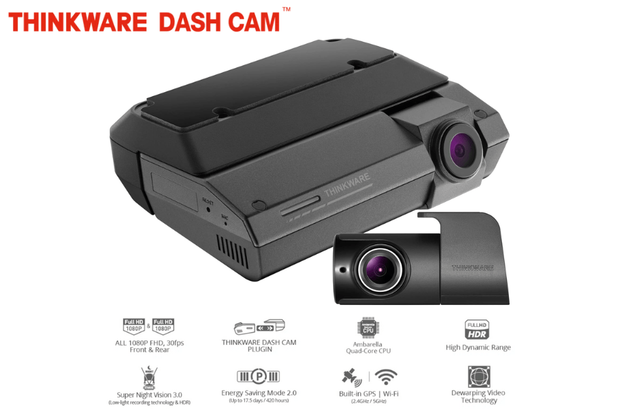 Thinkware F790 2-Channel (Front and Rear) 1080p Full HD Dash cam with super night 3.0 vision