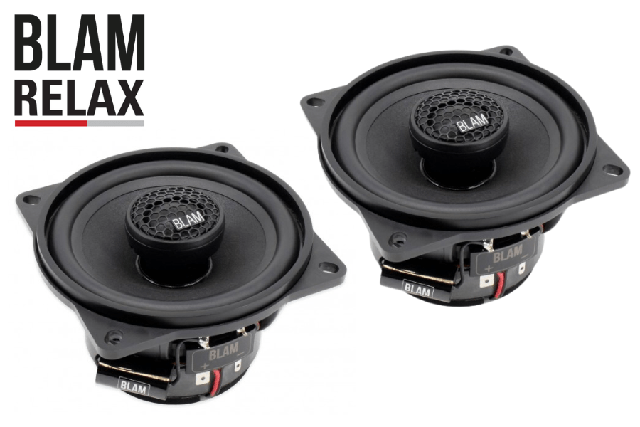 BLAM RELAX 100RFC 100mm (4 inch) Hi-efficiency 2ohm, 2-Way Coaxial car audio speakers (PAIR)