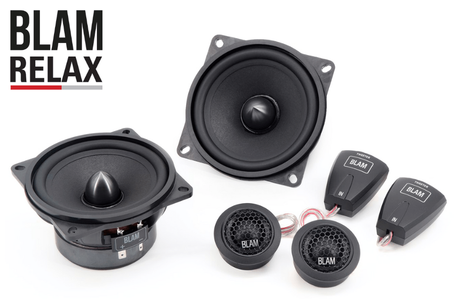 BLAM RELAX 100RS 100mm (4inch) Hi-efficiency 2ohm, 2-Way Component car audio speakers (PAIR)