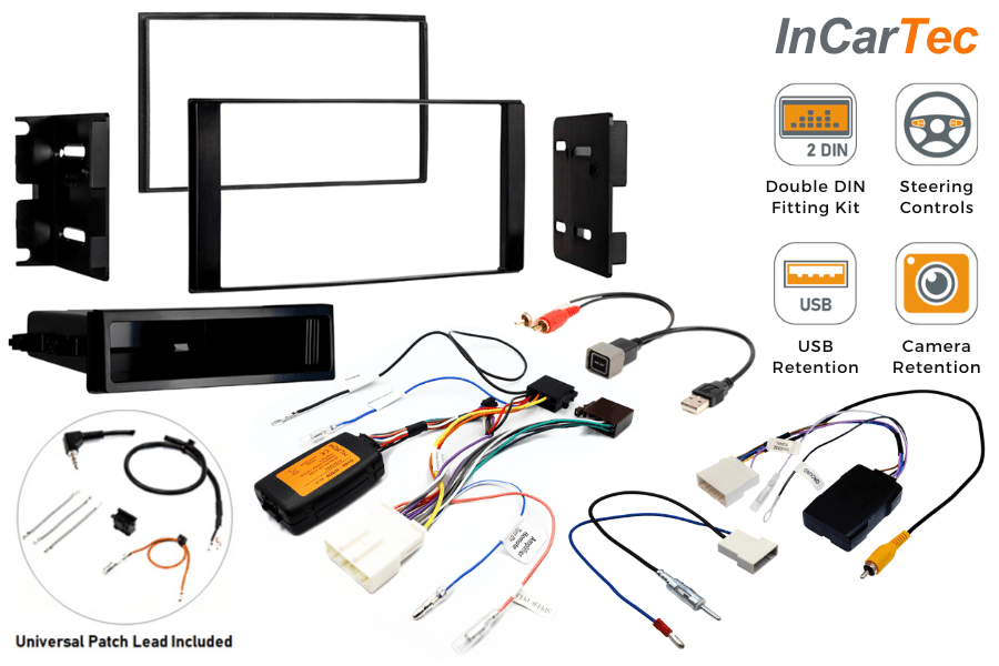 Nissan NV200 (2010-2019) Double DIN stereo upgrade fitting kit (WITH SWC AND CAMERA RETENTION)