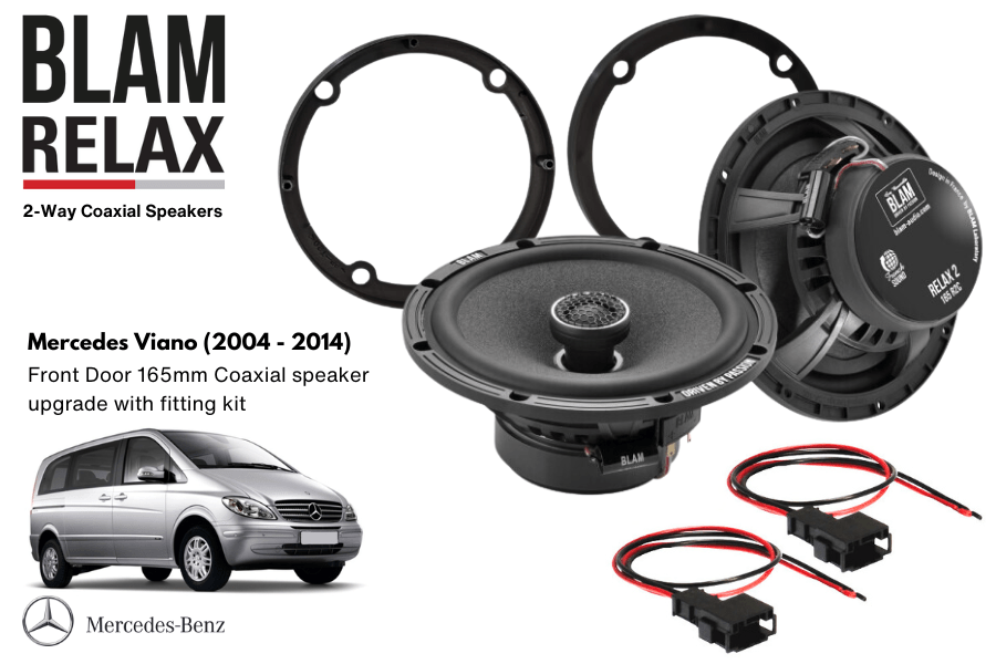 Mercedes Viano W639 (2004-2014) BLAM RELAX 165RC Front Door Coaxial speaker upgrade fitting kit