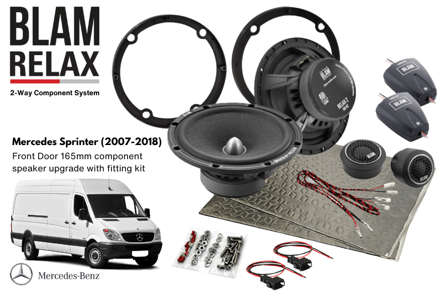 Mercedes Sprinter W906 (2007-2018) BLAM RELAX 165RS Front Door Component speaker upgrade fitting kit