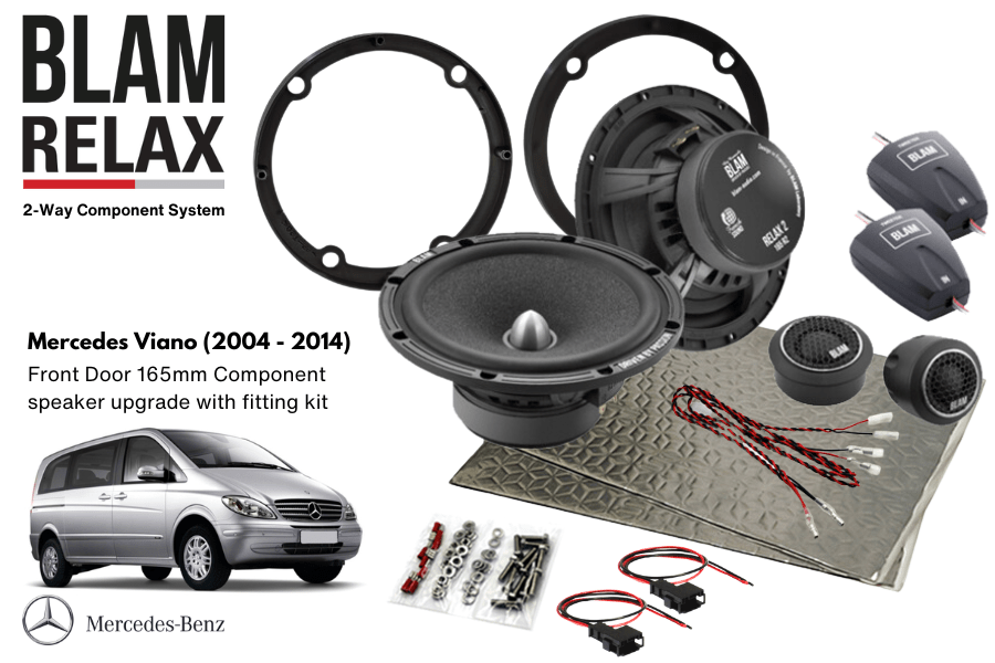 Mercedes Viano W639 (2004-2014) BLAM RELAX 165RS Front Door Component speaker upgrade fitting kit