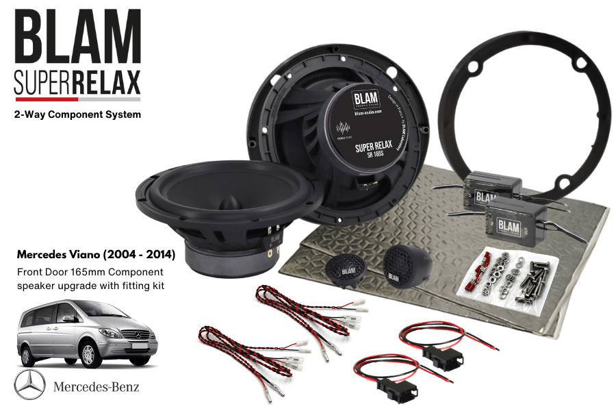 Mercedes Viano W639 (2004-2014) BLAM RELAX 165mm Front Door Component speaker upgrade fitting kit