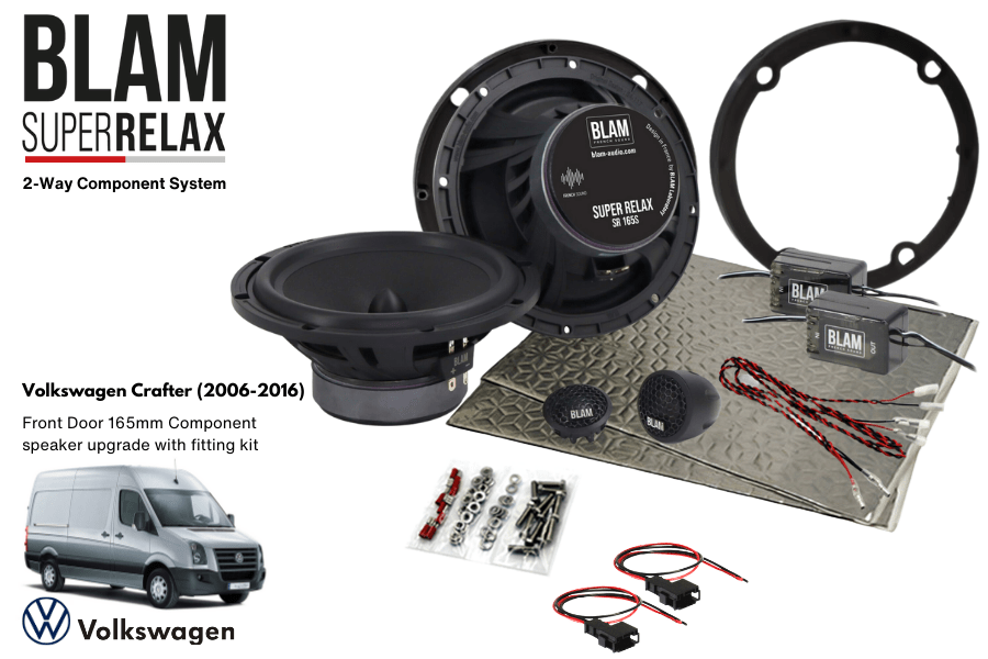 Volkswagen Crafter (2006-2016) BLAM RELAX Front Door Component speaker upgrade fitting kit