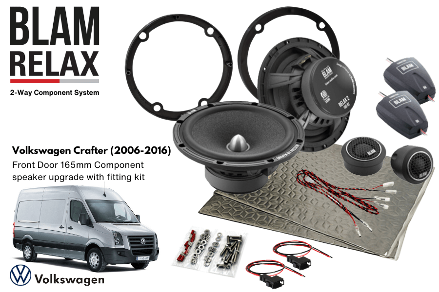 Volkswagen Crafter (2006-2016) BLAM RELAX 165RS Front Door Component speaker upgrade fitting kit