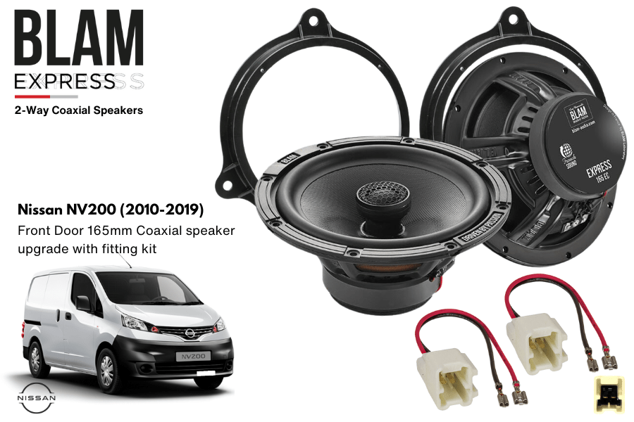 Nissan NV200 (2010-2019) BLAM EXPRESS 165EC Front Door Coaxial speaker upgrade fitting kit