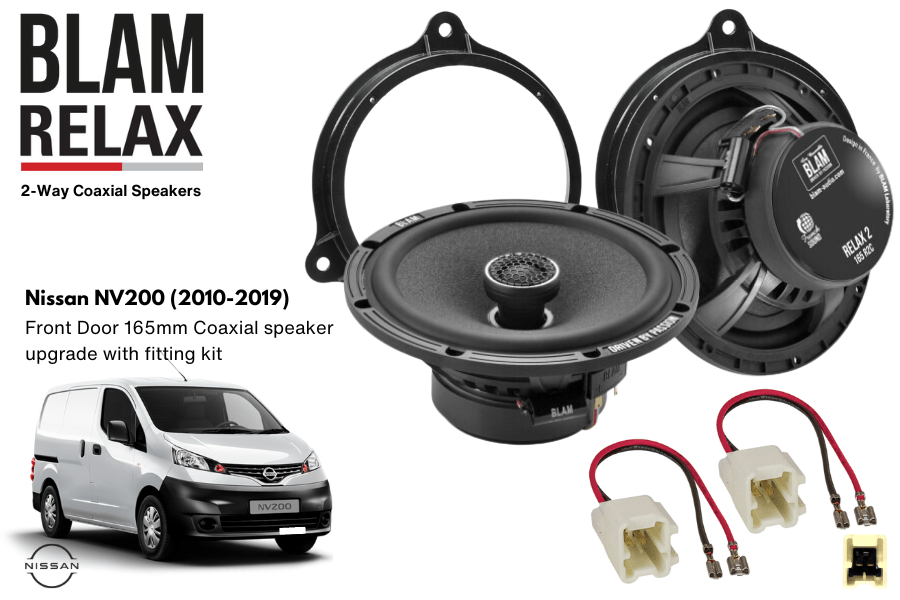Nissan NV200 (2010-2019) BLAM RELAX 165RC Front Door Coaxial speaker upgrade fitting kit