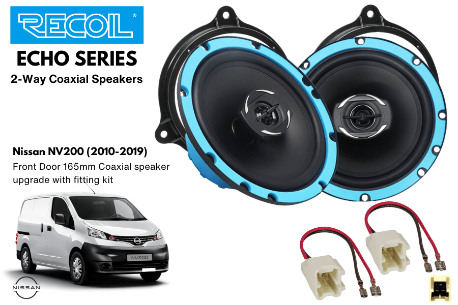 Nissan NV200 (2010-2019) RECOIL RCX65 165mm Front Door Coaxial speaker upgrade fitting kit