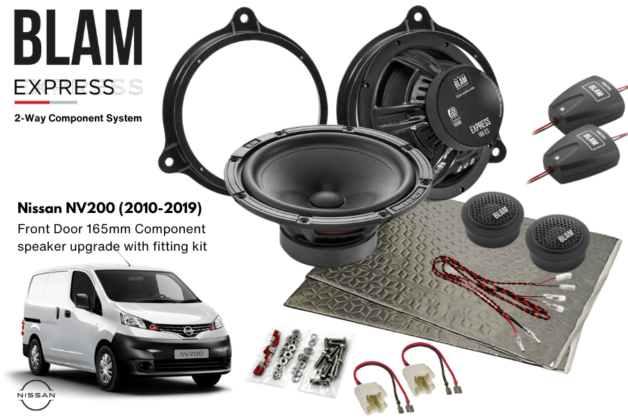 Nissan NV200 (2010-2019) BLAM EXPRESS 165ES Front Door Component speaker upgrade fitting kit